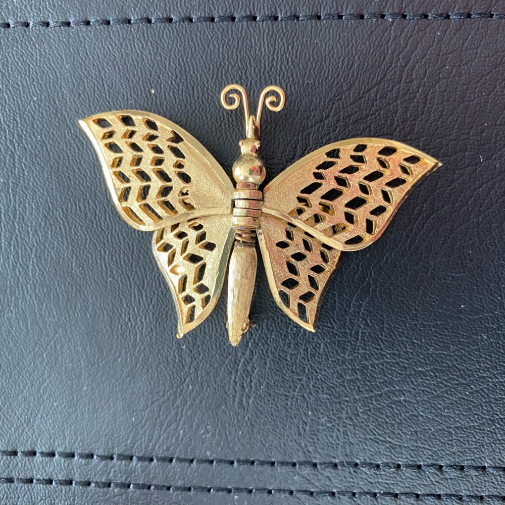Vintage Butterfly Brooch with Articulated wings